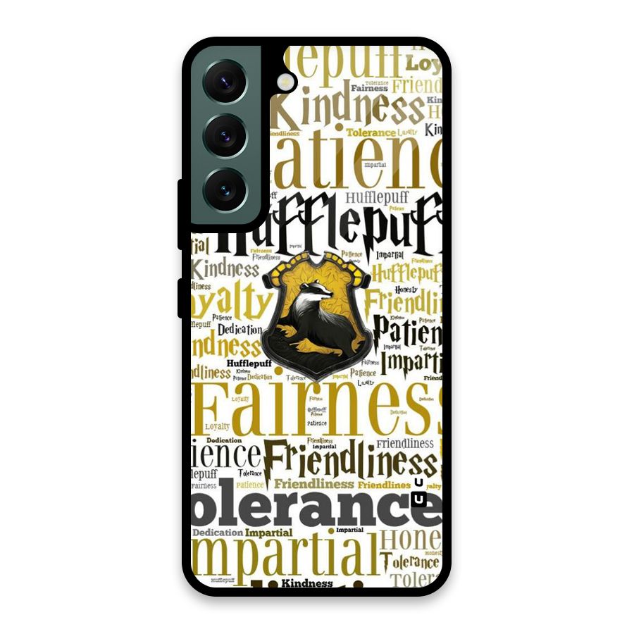Yellow Fairness Glass Back Case for Galaxy S22 5G