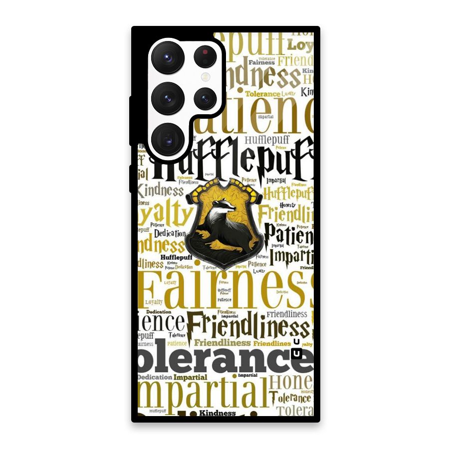 Yellow Fairness Glass Back Case for Galaxy S22 Ultra 5G