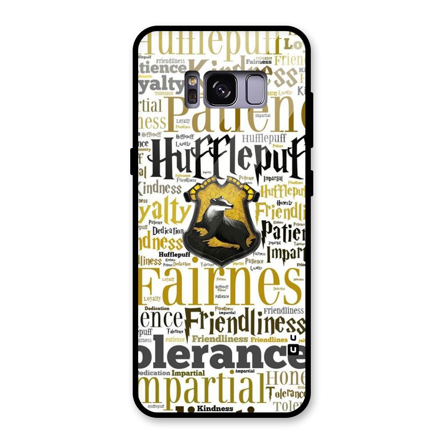 Yellow Fairness Glass Back Case for Galaxy S8