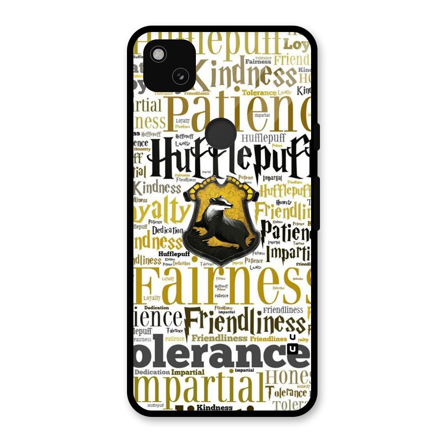 Yellow Fairness Glass Back Case for Google Pixel 4a