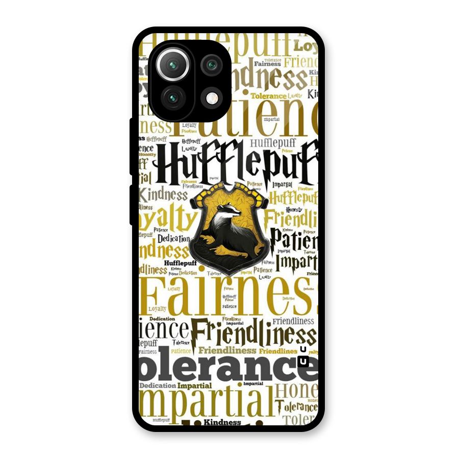 Yellow Fairness Glass Back Case for Mi 11 Lite NE 5G