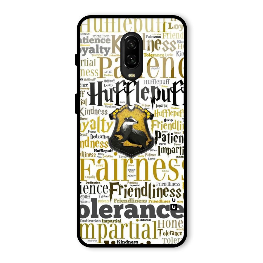 Yellow Fairness Glass Back Case for OnePlus 6T