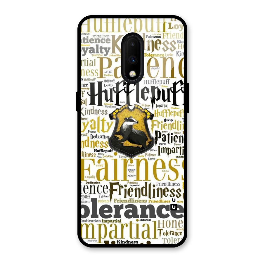 Yellow Fairness Glass Back Case for OnePlus 7