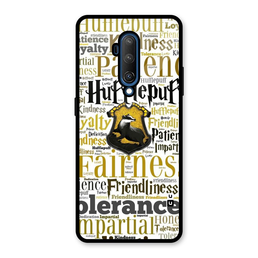 Yellow Fairness Glass Back Case for OnePlus 7T Pro