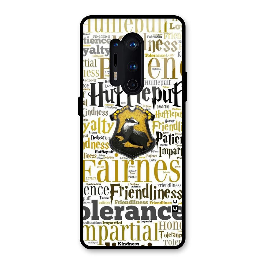 Yellow Fairness Glass Back Case for OnePlus 8 Pro