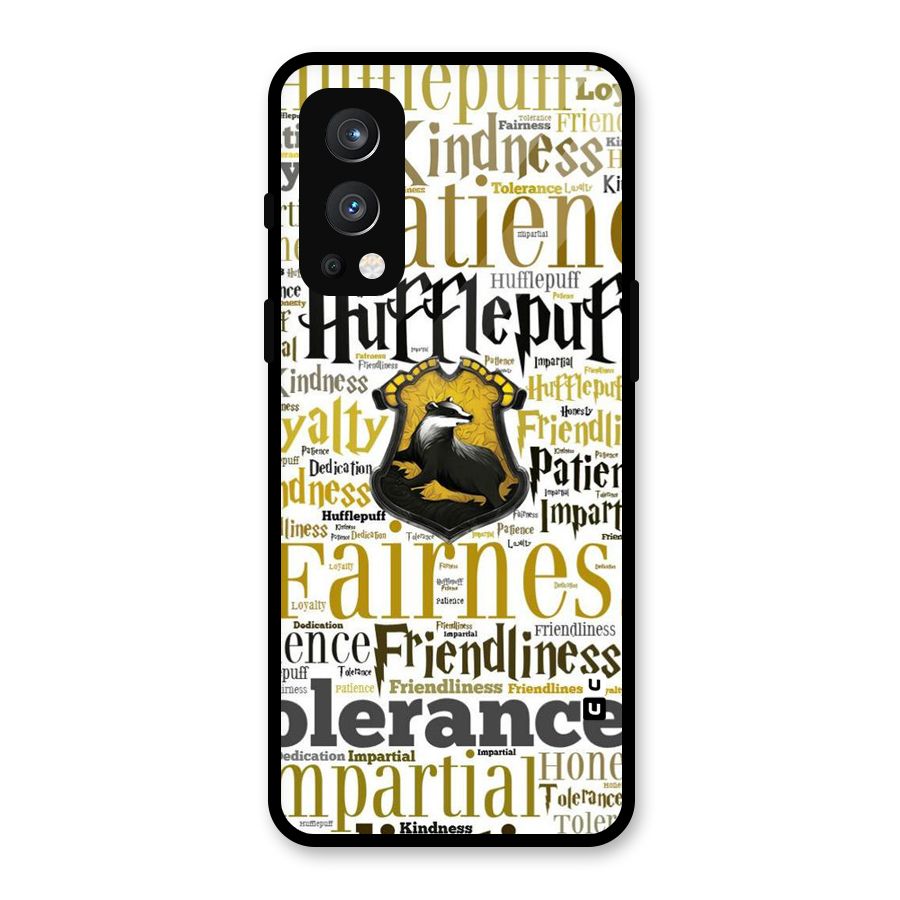 Yellow Fairness Glass Back Case for OnePlus Nord 2 5G