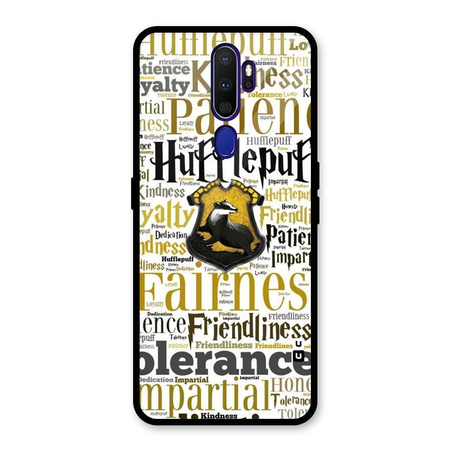Yellow Fairness Glass Back Case for Oppo A9 (2020)