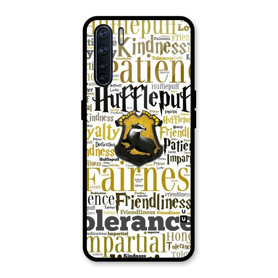 Yellow Fairness Glass Back Case for Oppo F15