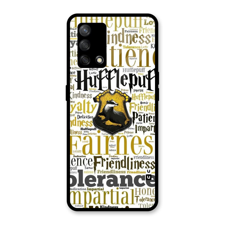 Yellow Fairness Glass Back Case for Oppo F19