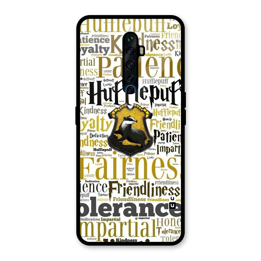 Yellow Fairness Glass Back Case for Oppo Reno2 Z