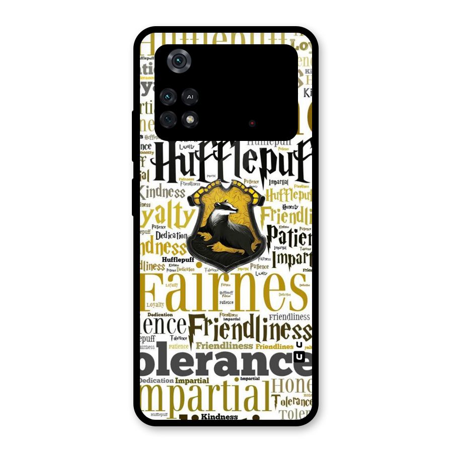 Yellow Fairness Glass Back Case for Poco M4 Pro 4G