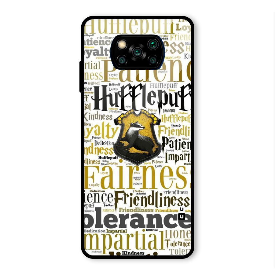Yellow Fairness Glass Back Case for Poco X3 Pro
