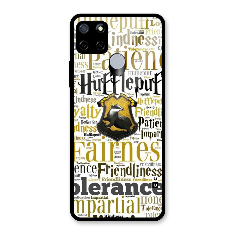 Yellow Fairness Glass Back Case for Realme C12