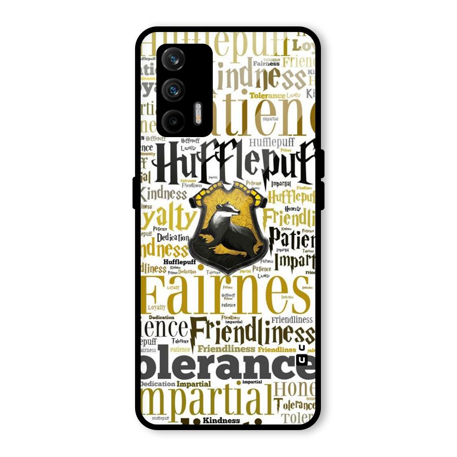 Yellow Fairness Glass Back Case for Realme GT 5G