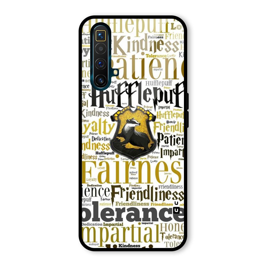 Yellow Fairness Glass Back Case for Realme X3