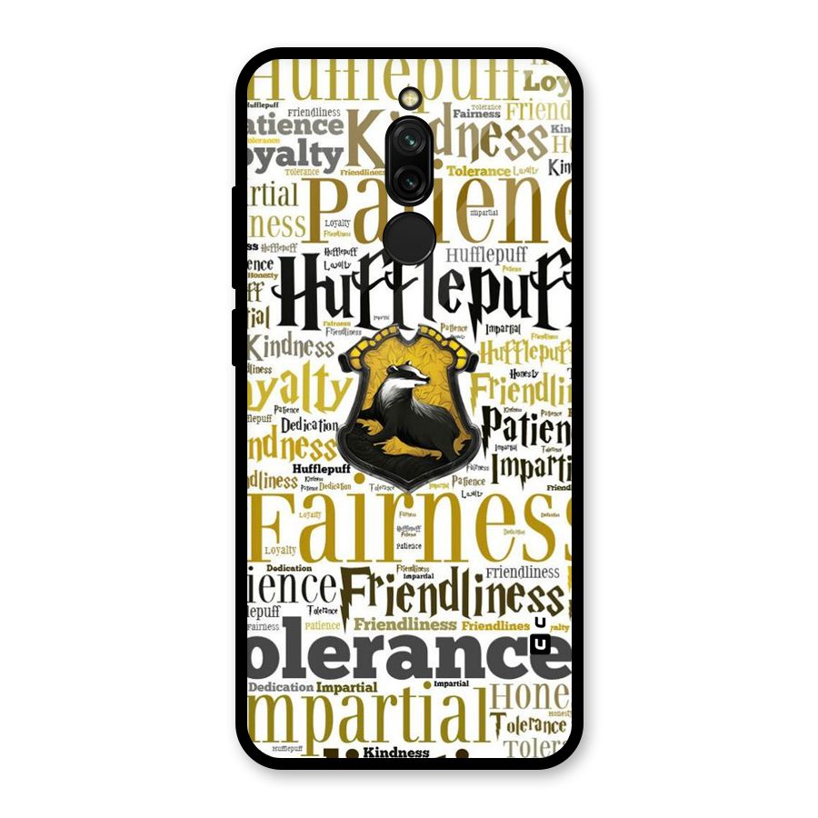 Yellow Fairness Glass Back Case for Redmi 8