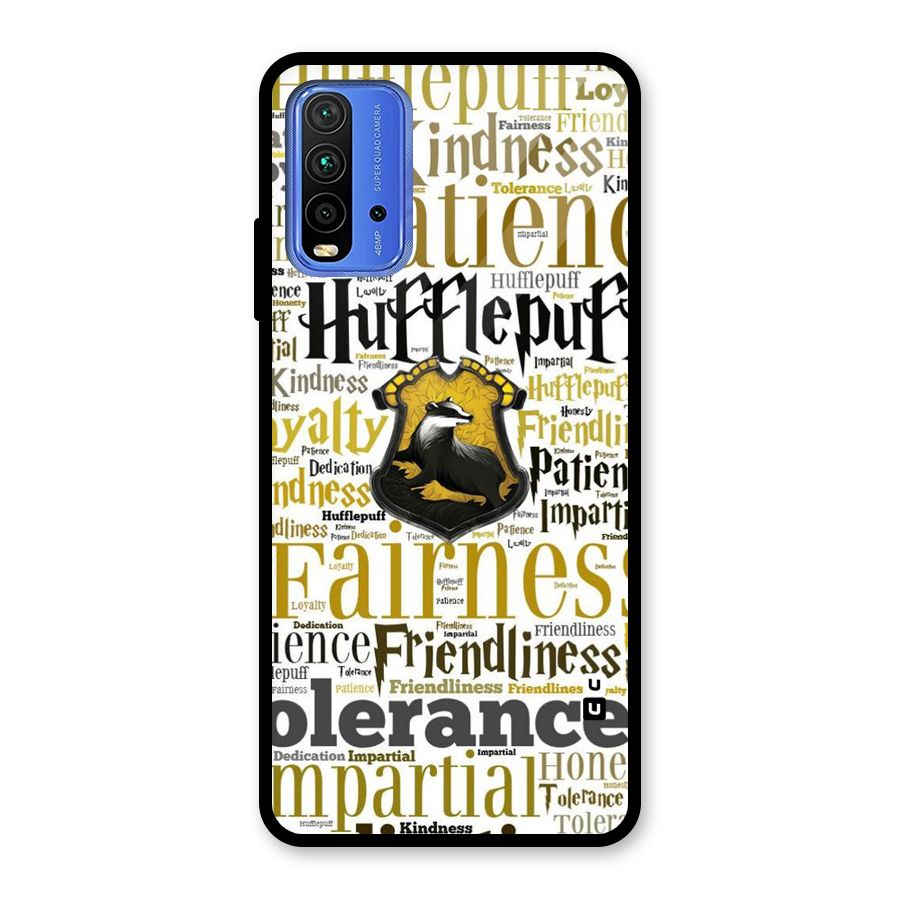 Yellow Fairness Glass Back Case for Redmi 9 Power