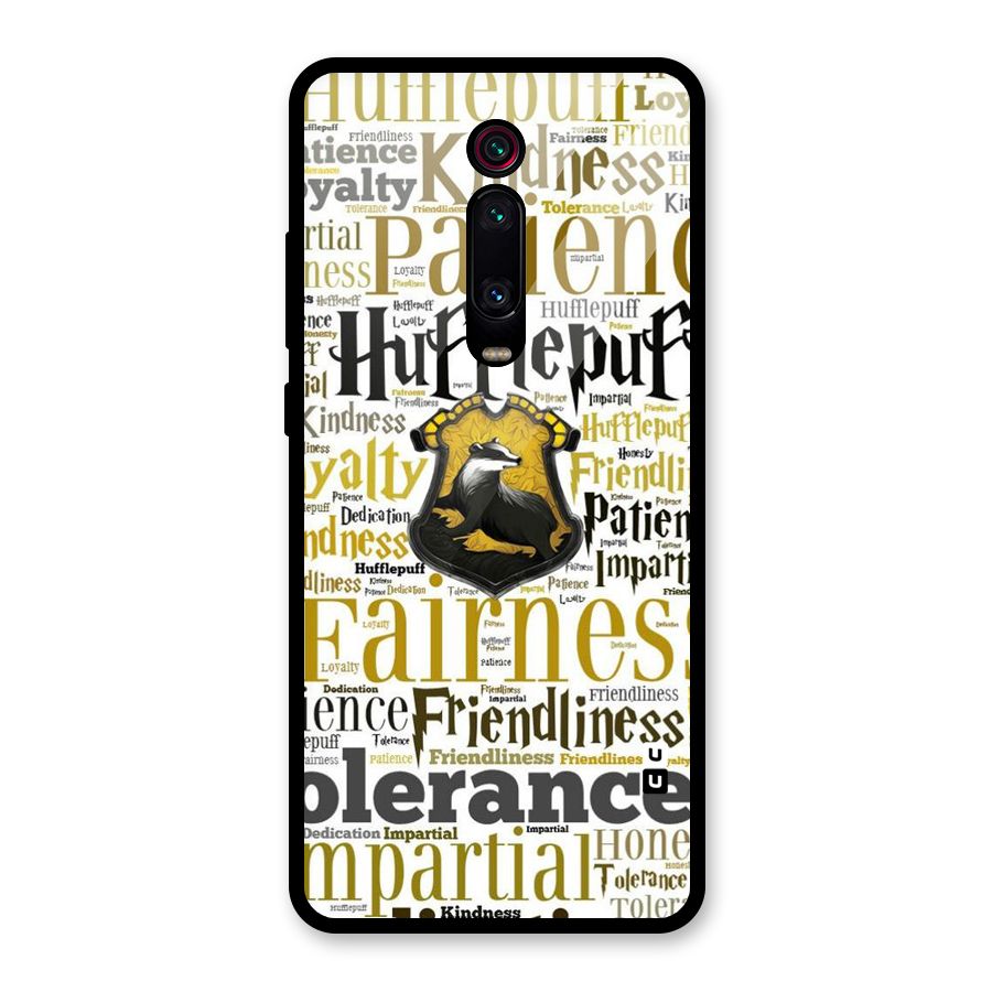 Yellow Fairness Glass Back Case for Redmi K20 Pro