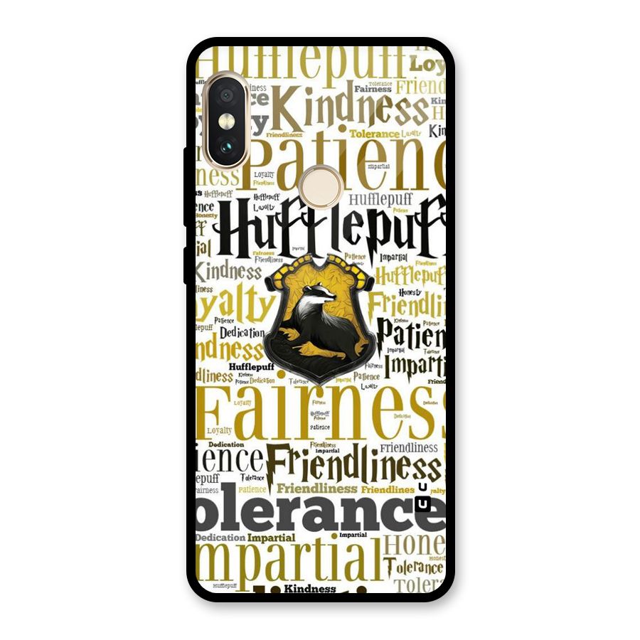 Yellow Fairness Glass Back Case for Redmi Note 5 Pro