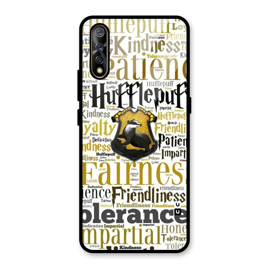 Yellow Fairness Glass Back Case for Vivo S1