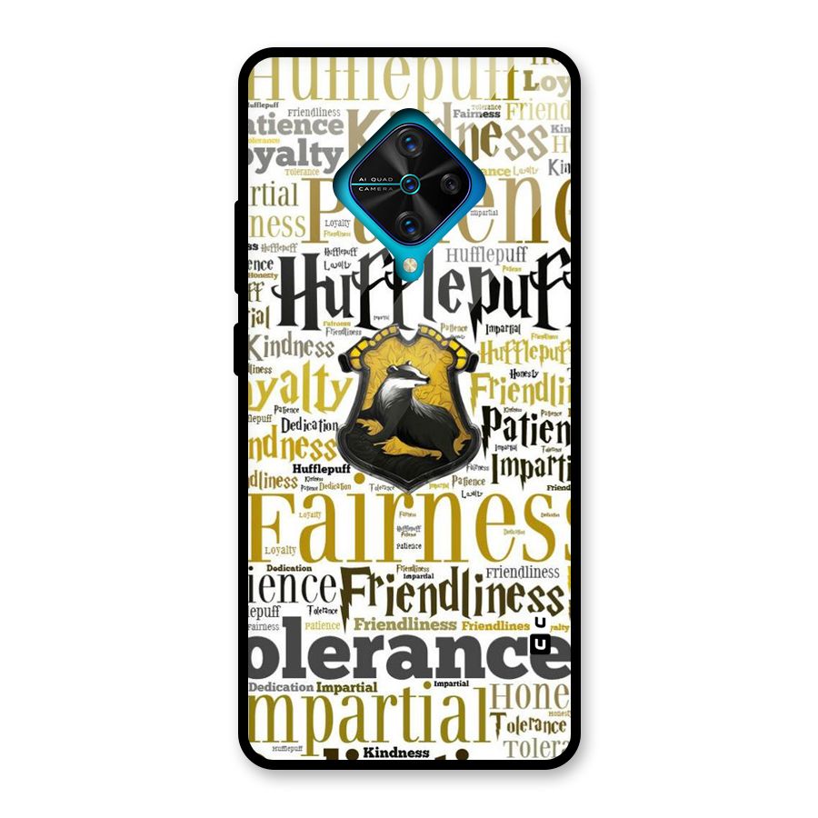 Yellow Fairness Glass Back Case for Vivo S1 Pro