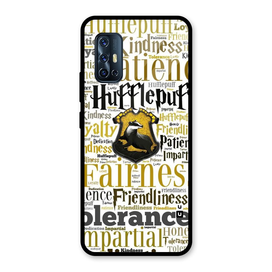Yellow Fairness Glass Back Case for Vivo V17