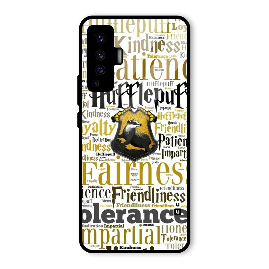 Yellow Fairness Glass Back Case for Vivo X50