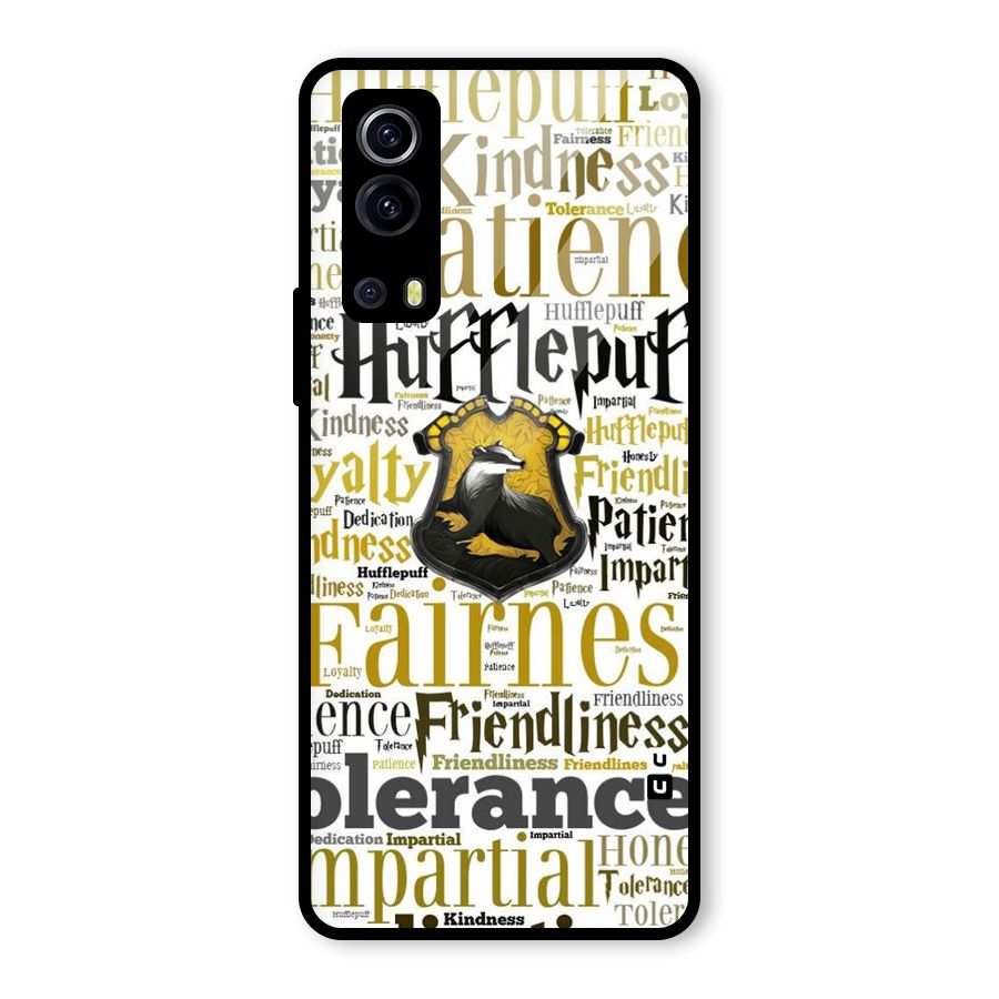 Yellow Fairness Glass Back Case for Vivo iQOO Z3