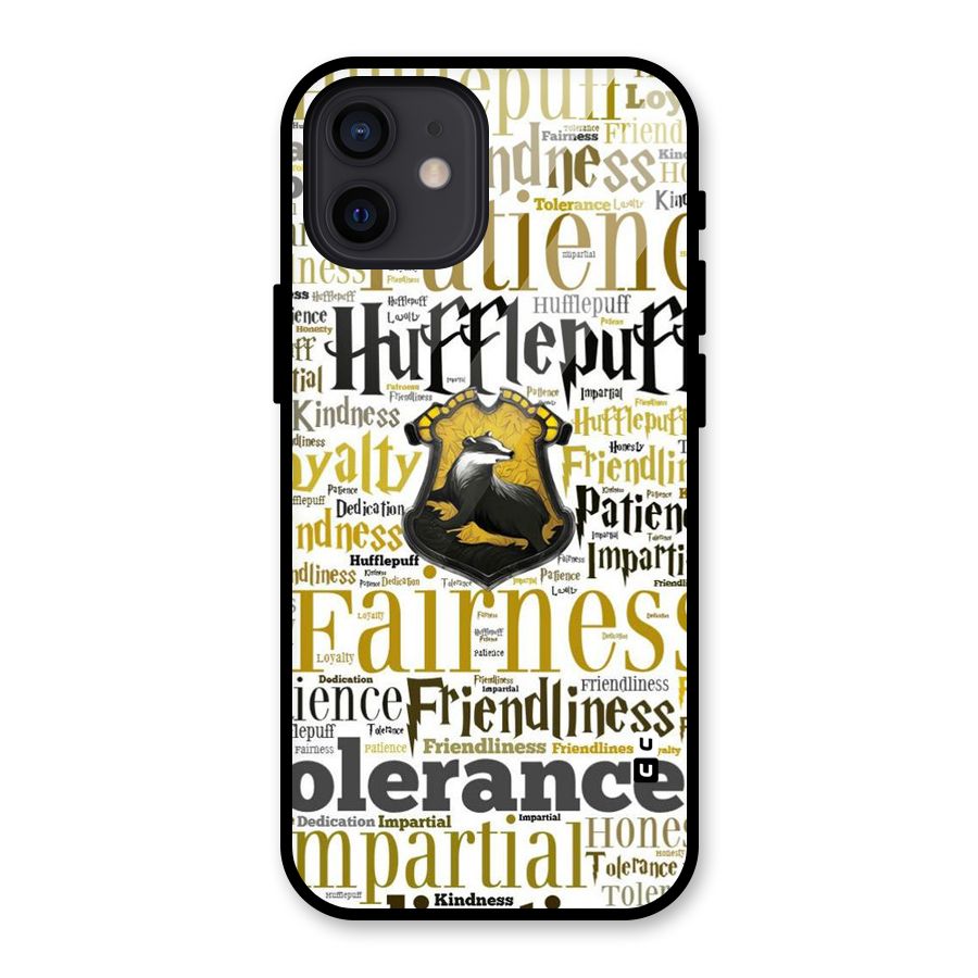 Yellow Fairness Glass Back Case for iPhone 12
