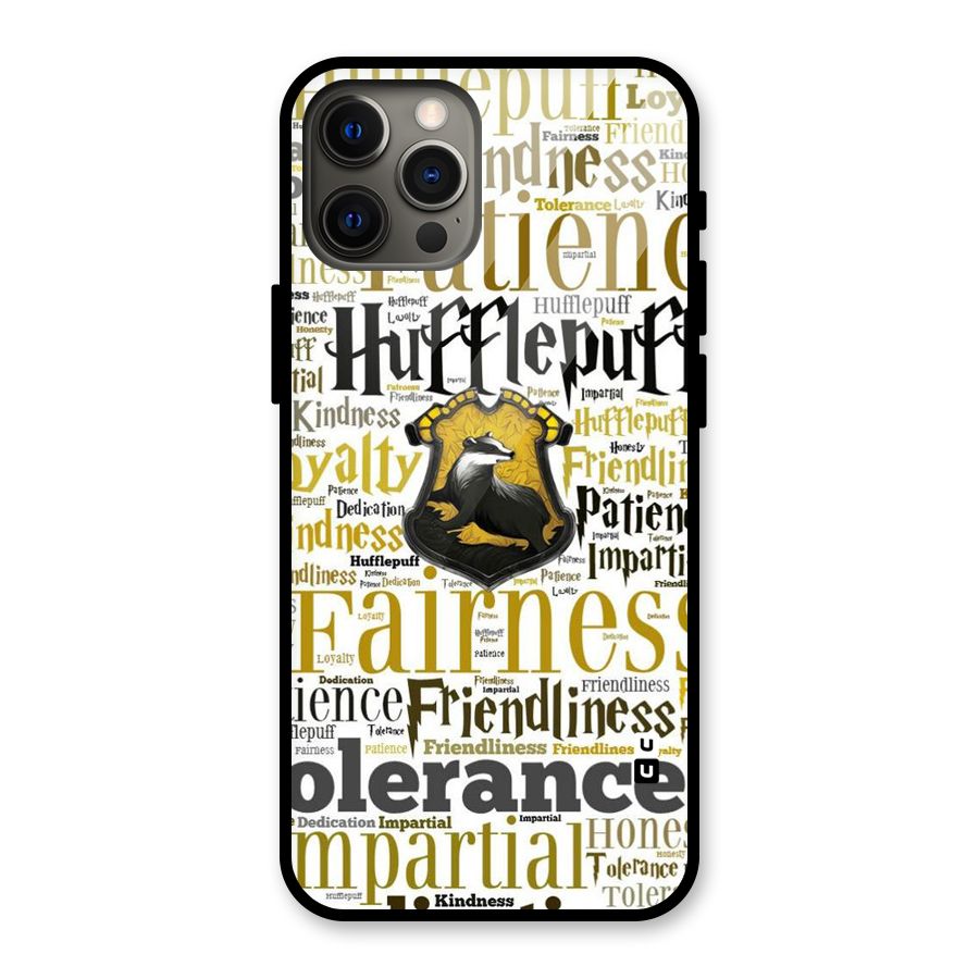 Yellow Fairness Glass Back Case for iPhone 12 Pro Max