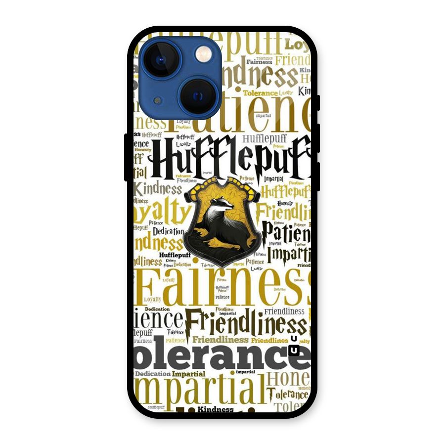 Yellow Fairness Glass Back Case for iPhone 13 Mini