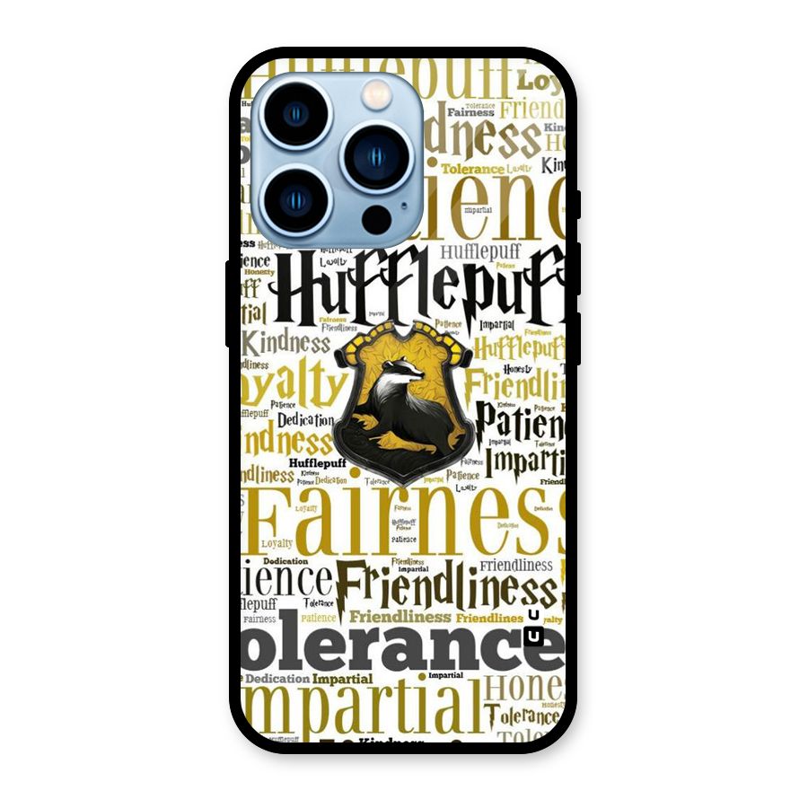 Yellow Fairness Glass Back Case for iPhone 13 Pro