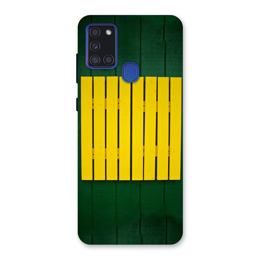 Yellow Fence Back Case for Galaxy A21s