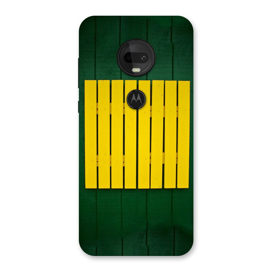 Yellow Fence Back Case for Moto G7