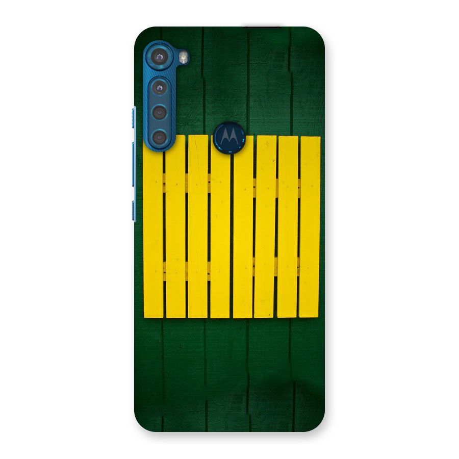 Yellow Fence Back Case for Motorola One Fusion Plus