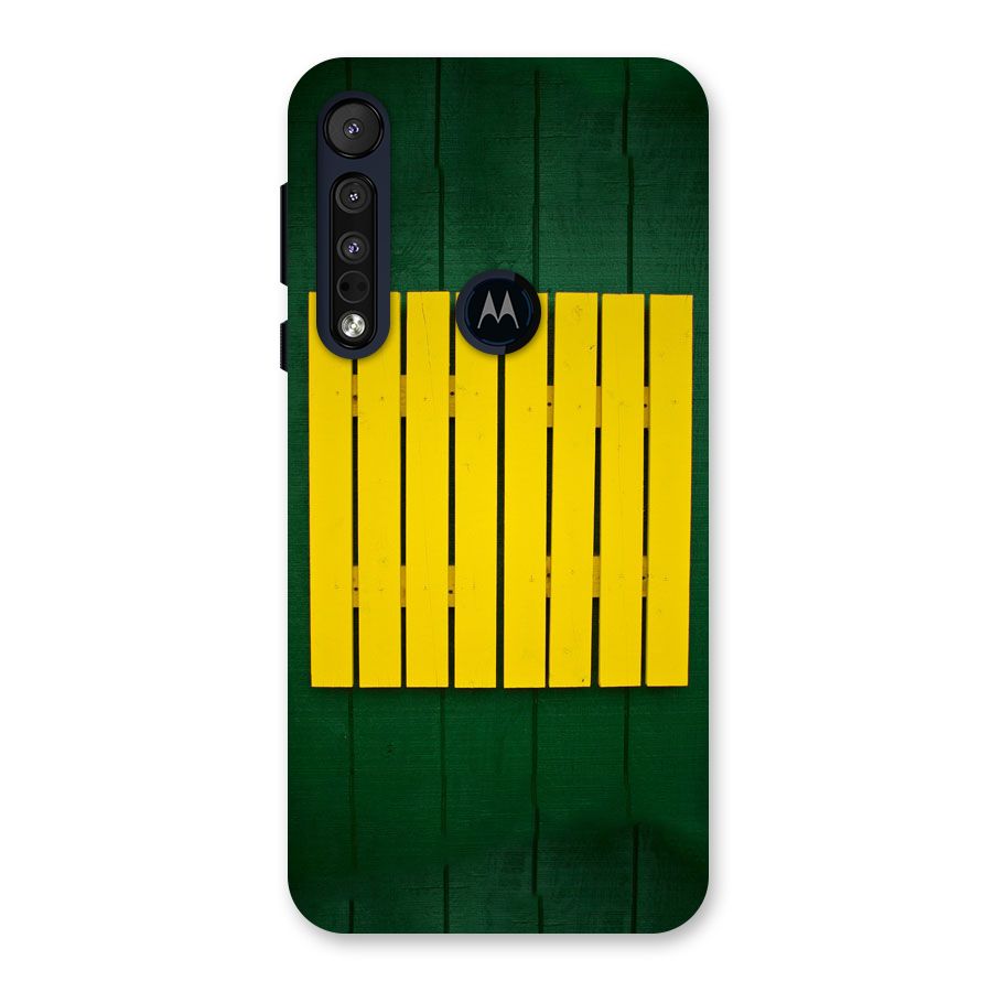 Yellow Fence Back Case for Motorola One Macro