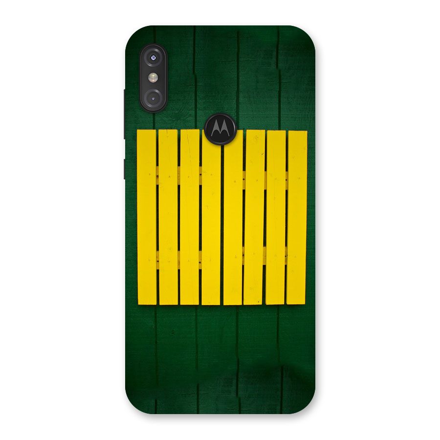 Yellow Fence Back Case for Motorola One Power