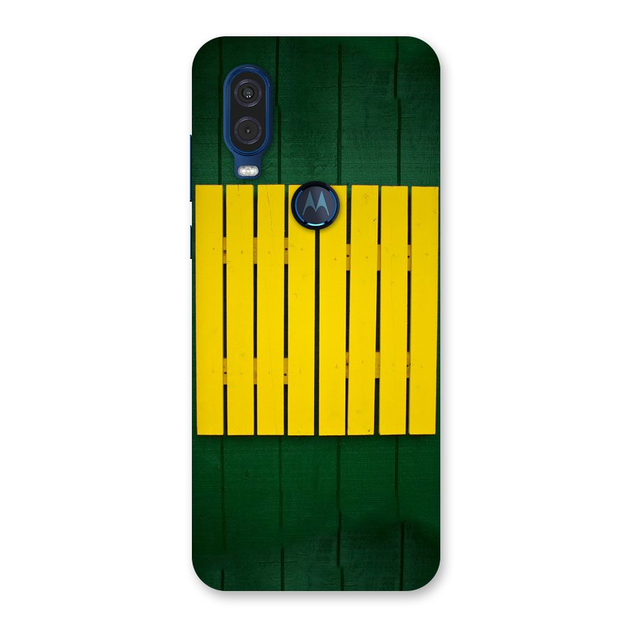 Yellow Fence Back Case for Motorola One Vision