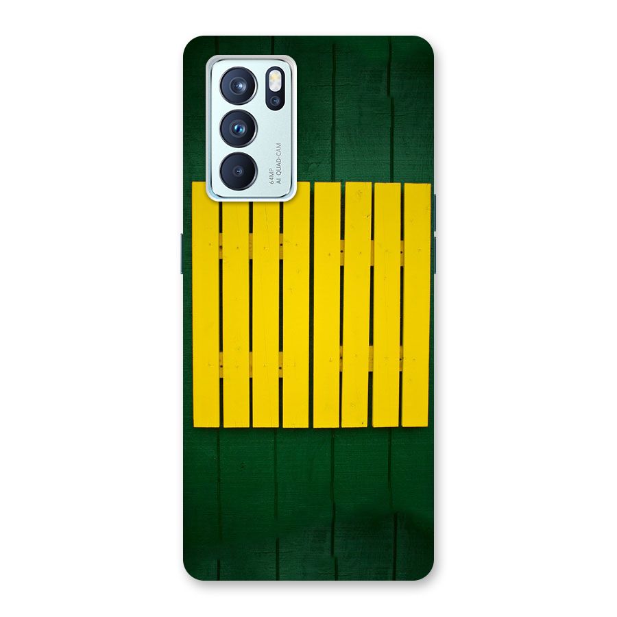 Yellow Fence Back Case for Oppo Reno6 Pro 5G