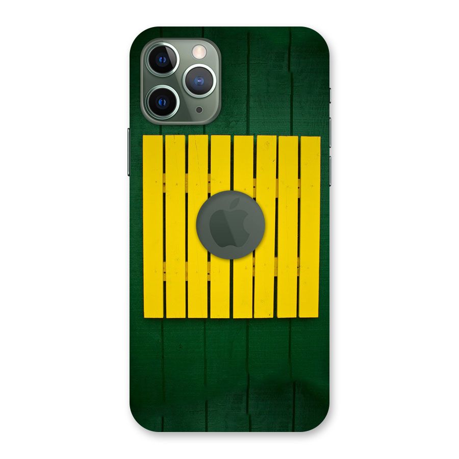 Yellow Fence Back Case for iPhone 11 Pro Logo  Cut