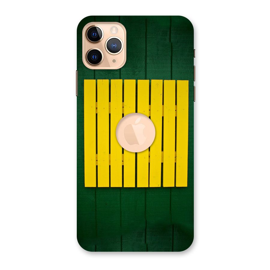 Yellow Fence Back Case for iPhone 11 Pro Max Logo Cut