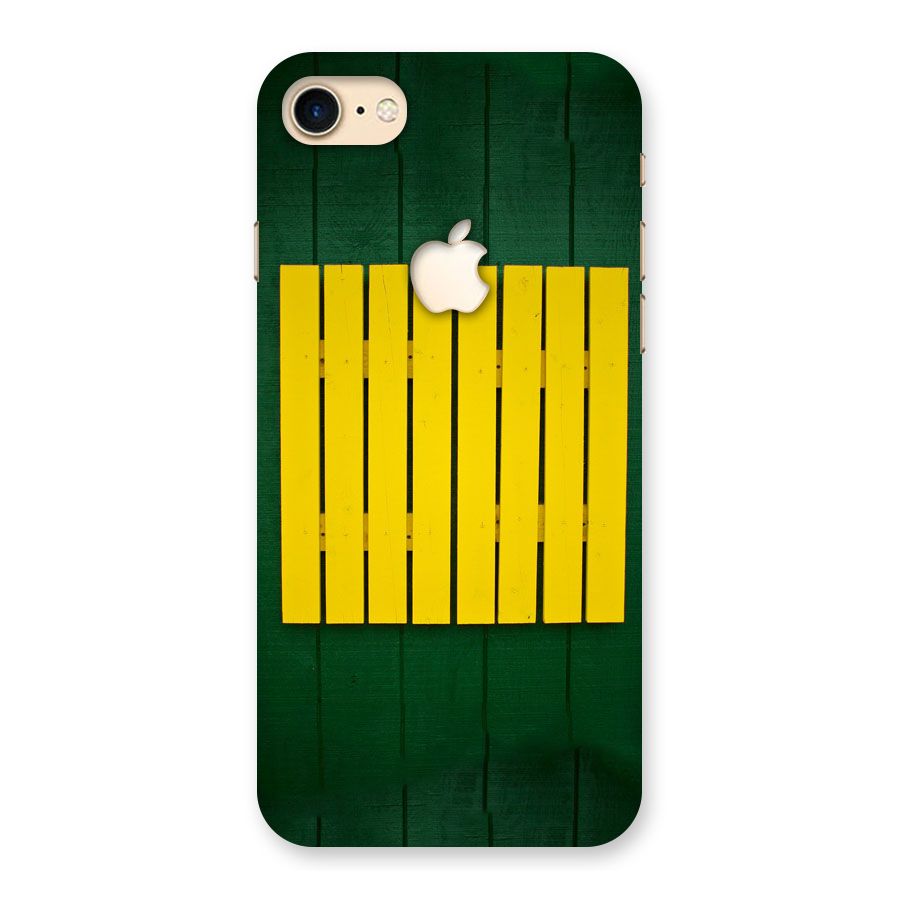 Yellow Fence Back Case for iPhone 7 Apple Cut