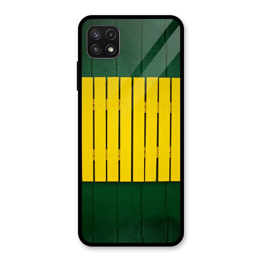 Yellow Fence Glass Back Case for Galaxy A22 5G
