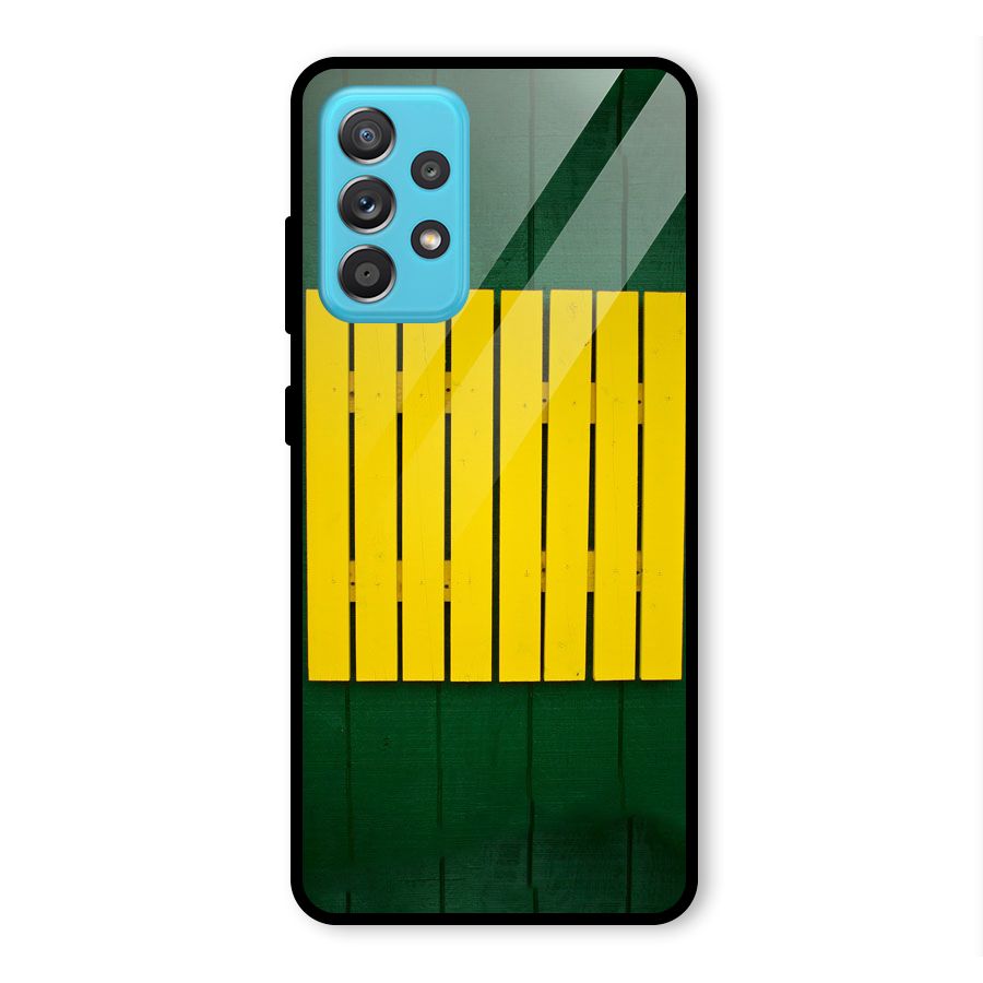 Yellow Fence Glass Back Case for Galaxy A52