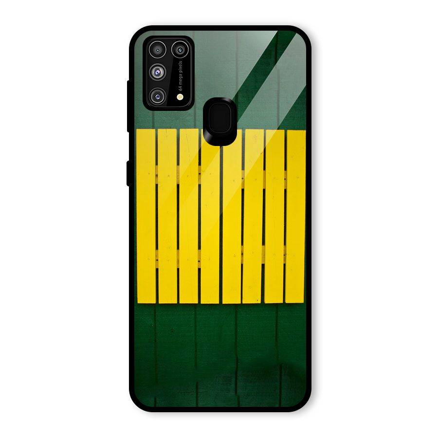 Yellow Fence Glass Back Case for Galaxy F41
