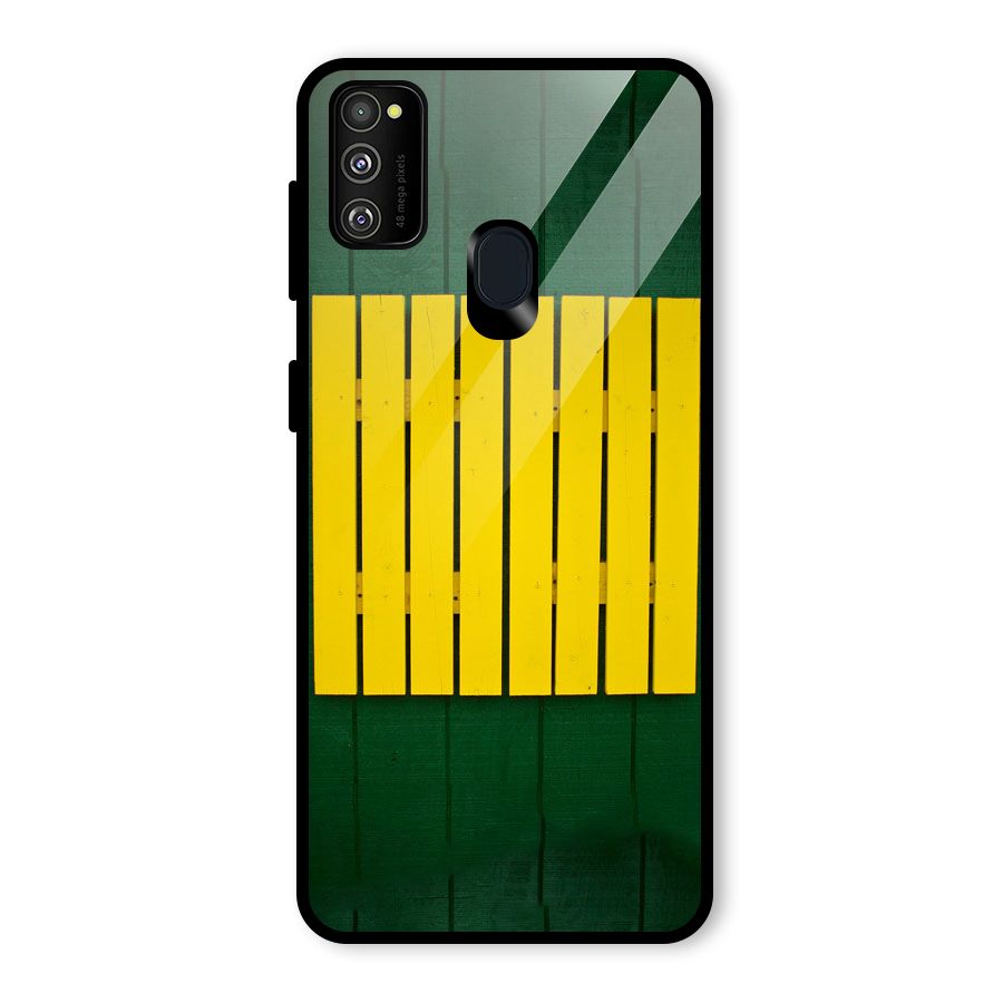 Yellow Fence Glass Back Case for Galaxy M30s