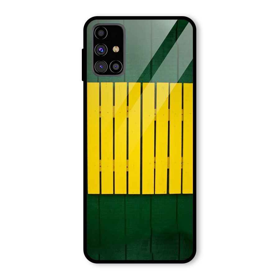 Yellow Fence Glass Back Case for Galaxy M31s