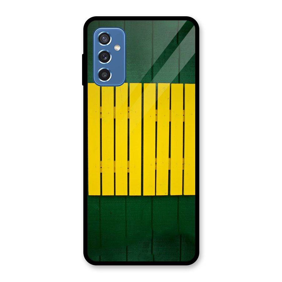 Yellow Fence Glass Back Case for Galaxy M52 5G