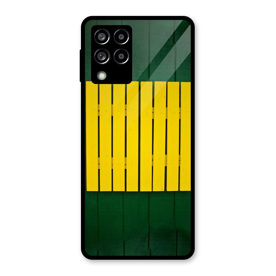 Yellow Fence Glass Back Case for Galaxy M53 5G