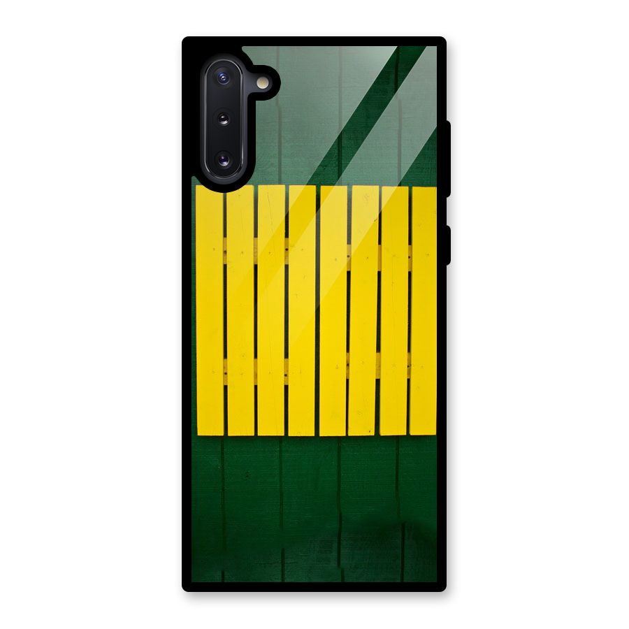 Yellow Fence Glass Back Case for Galaxy Note 10